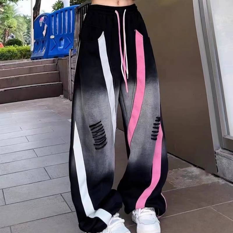 American Retro Hip-hop Fashion Straight Wide-leg Pants