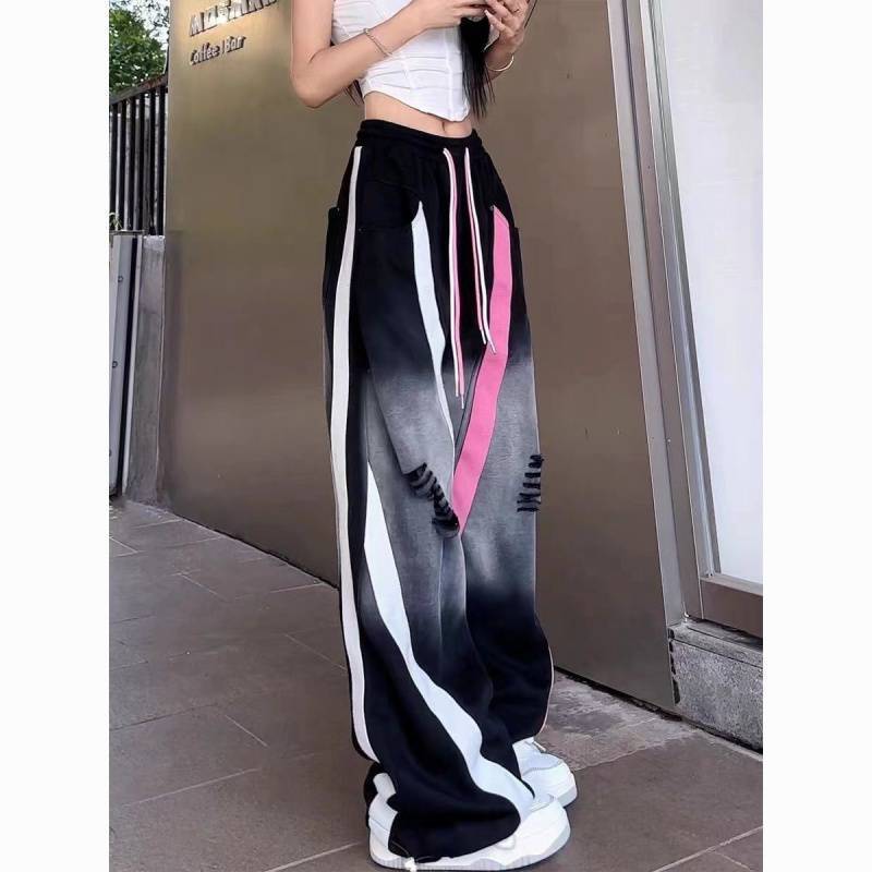 American Retro Hip-hop Fashion Straight Wide-leg Pants