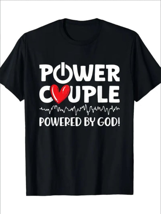 Love Valentine'S Day T-Shirt,   Couple T-Shirt, Couple Christmas, Fashion Casual T-Shirt, Short-Sleeved T-Shirt