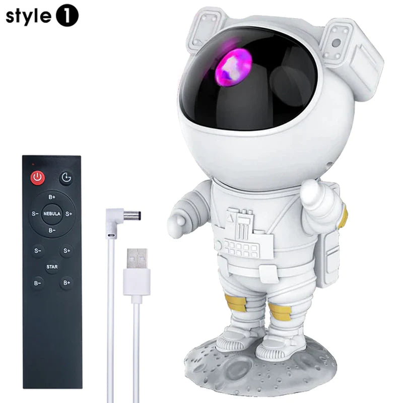 Astronaut Projector for Children, Nebula Galaxy Light for Adults or Children, Remote Control 360°Adjustable Design.