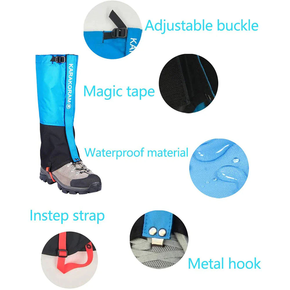 Waterproof Snow Leg Gaiters Hiking Boot Legging Shoes Warmer Shoe Cover Tourist Outdoor Camping Trekking Climbing Hunting