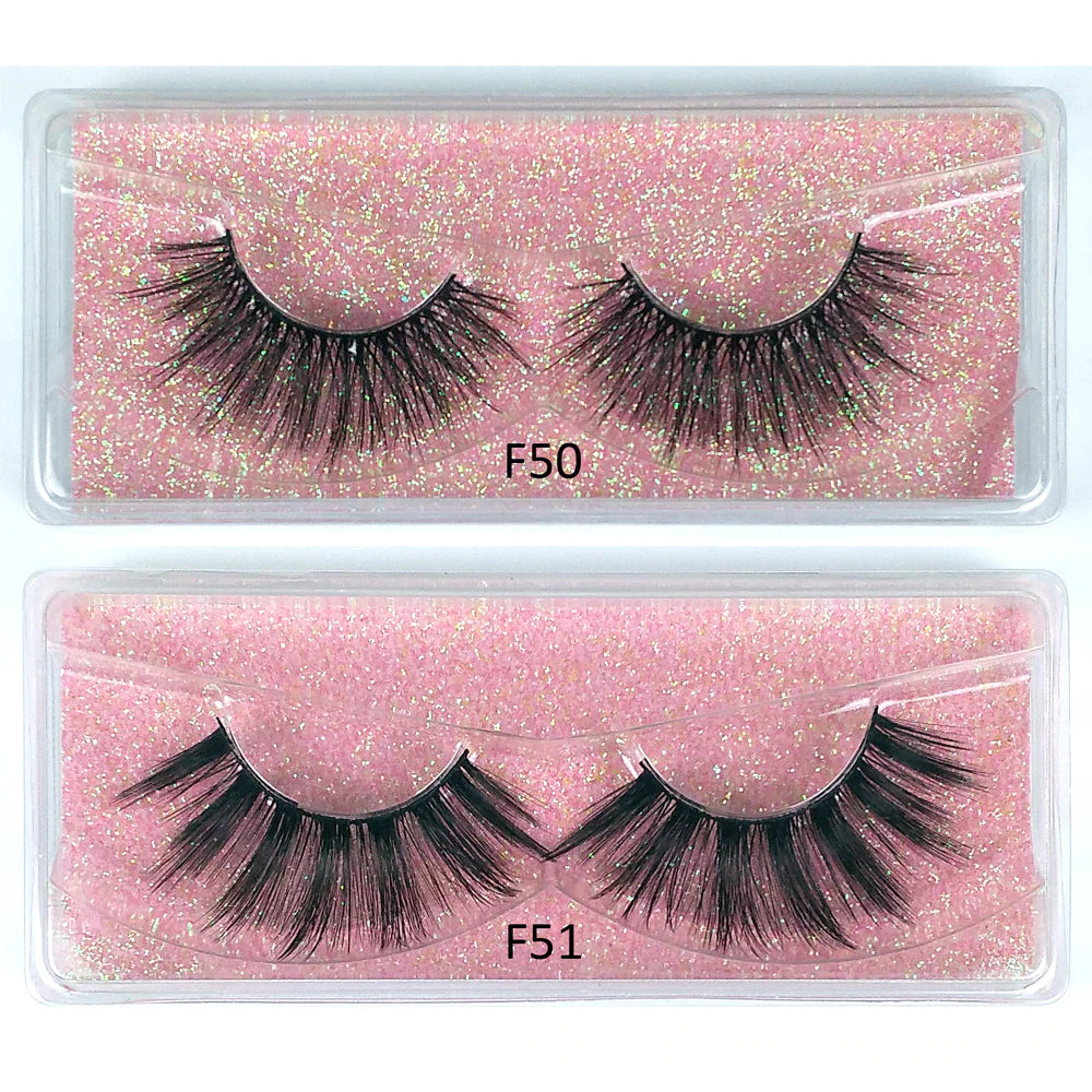 3D Natural Mink Eyelashes, Bulk Wholesale 30/50/100/200 Pcs Fluffy False Eyelashes in Bulk