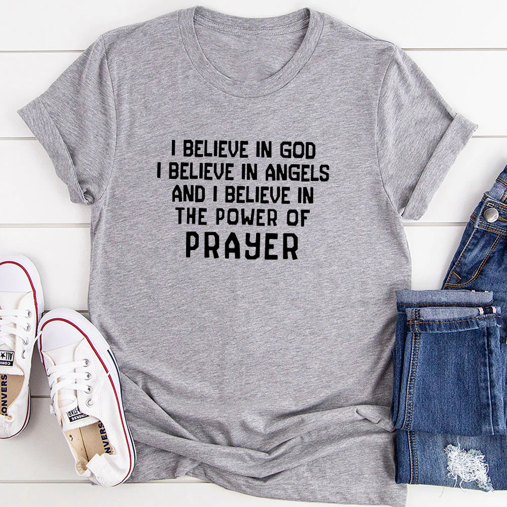 I Believe in God T-Shirt, Inspirational Clothing For the Spiritually Grounded