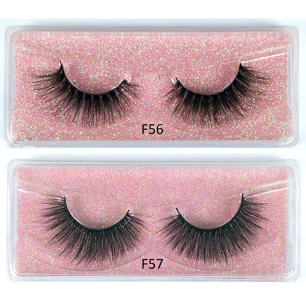 3D Natural Mink Eyelashes, Bulk Wholesale 30/50/100/200 Pcs Fluffy False Eyelashes in Bulk