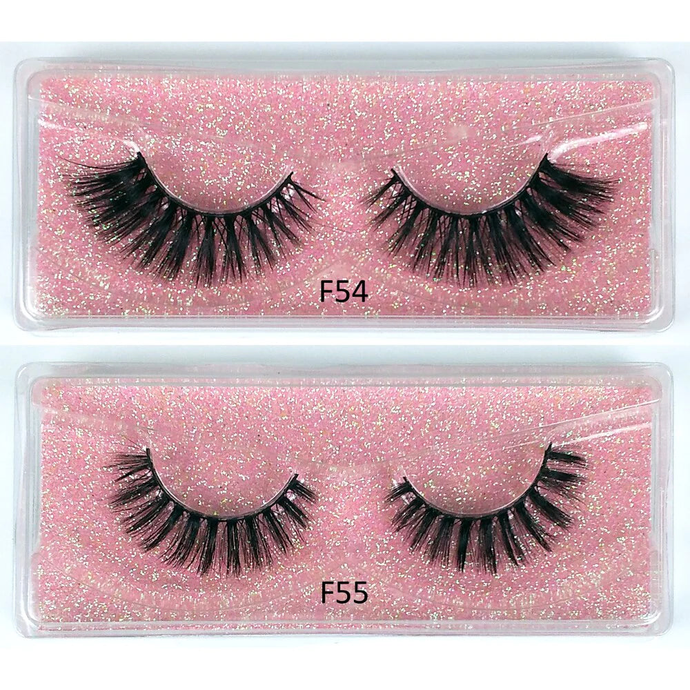 3D Natural Mink Eyelashes, Bulk Wholesale 30/50/100/200 Pcs Fluffy False Eyelashes in Bulk