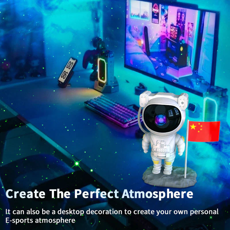 Astronaut Projector for Children, Nebula Galaxy Light for Adults or Children, Remote Control 360°Adjustable Design.