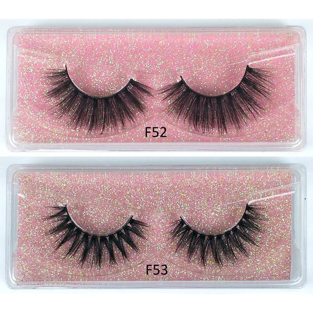 3D Natural Mink Eyelashes, Bulk Wholesale 30/50/100/200 Pcs Fluffy False Eyelashes in Bulk