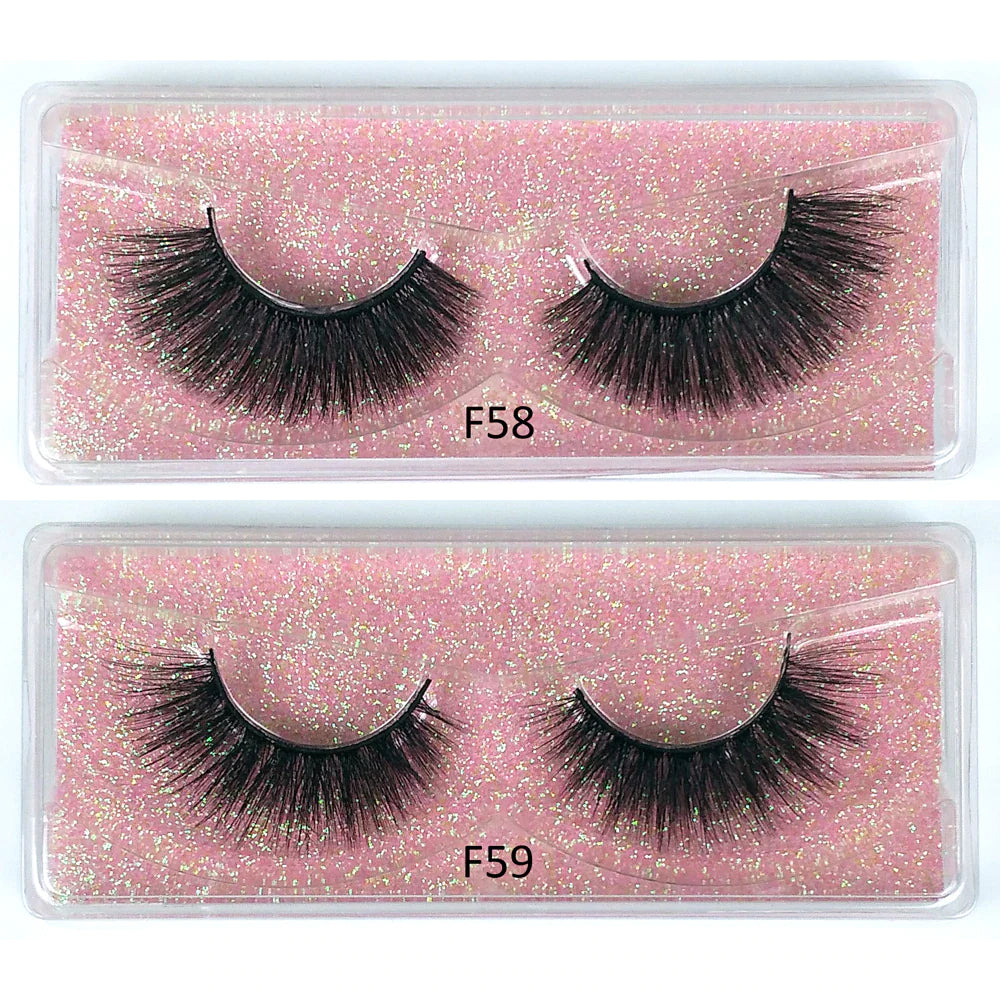 3D Natural Mink Eyelashes, Bulk Wholesale 30/50/100/200 Pcs Fluffy False Eyelashes in Bulk