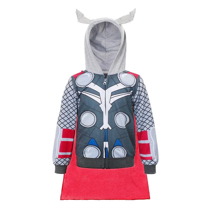 Children's Superheroes Hoodie Cartoon Sweatshirt Boys & Girls, Spring Autumn Attire, Cape Crusader Fun!